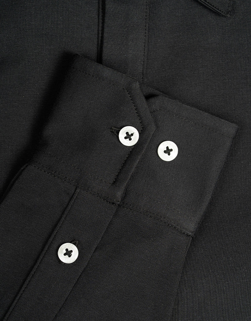 CHEMISE HYBRIDE COTON PIMA MONARQUE - Noir