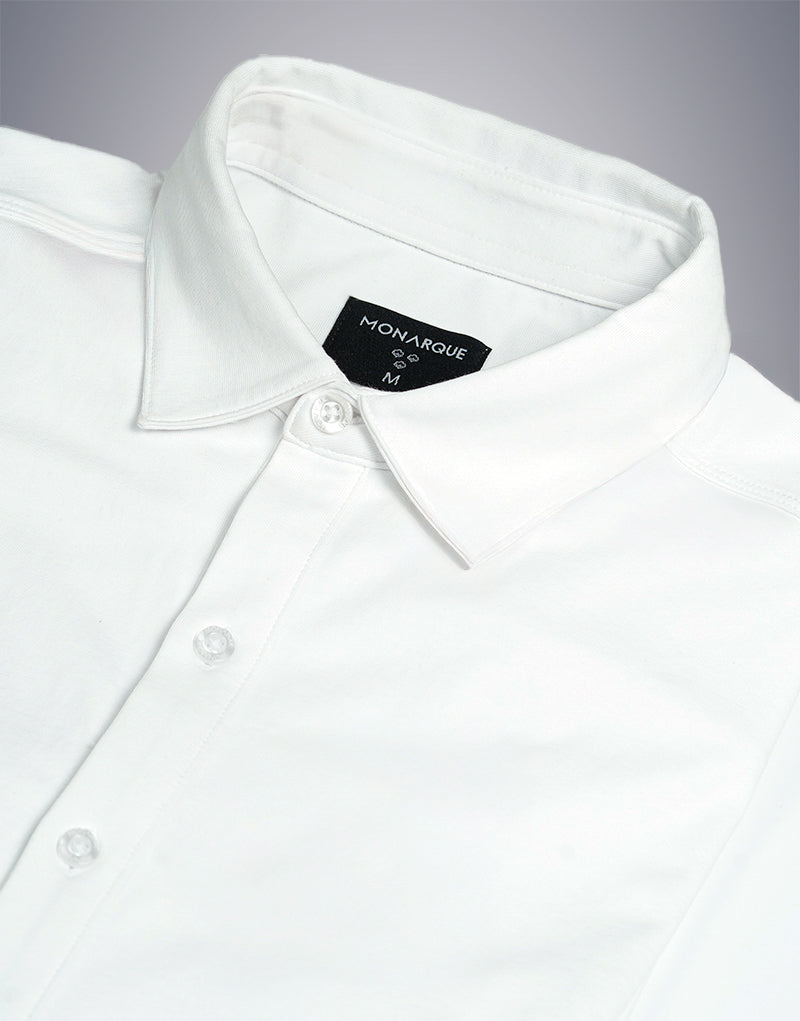 CHEMISE HYBRIDE COTON PIMA MONARQUE - Blanc