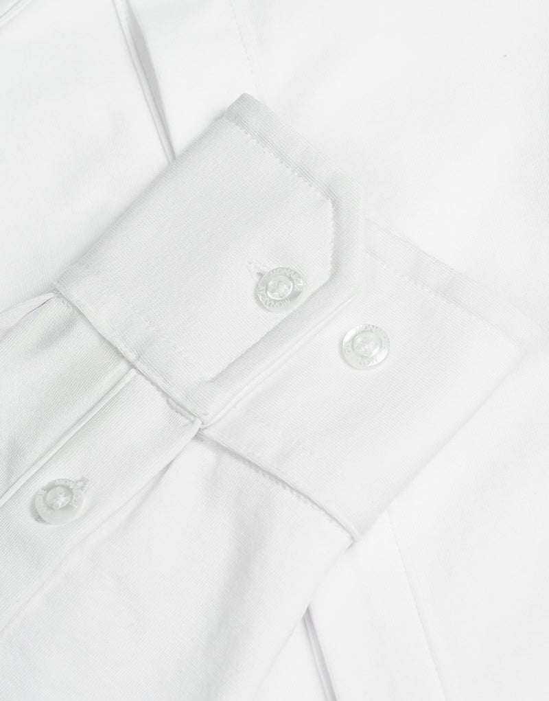 CHEMISE HYBRIDE COTON PIMA MONARQUE - Blanc