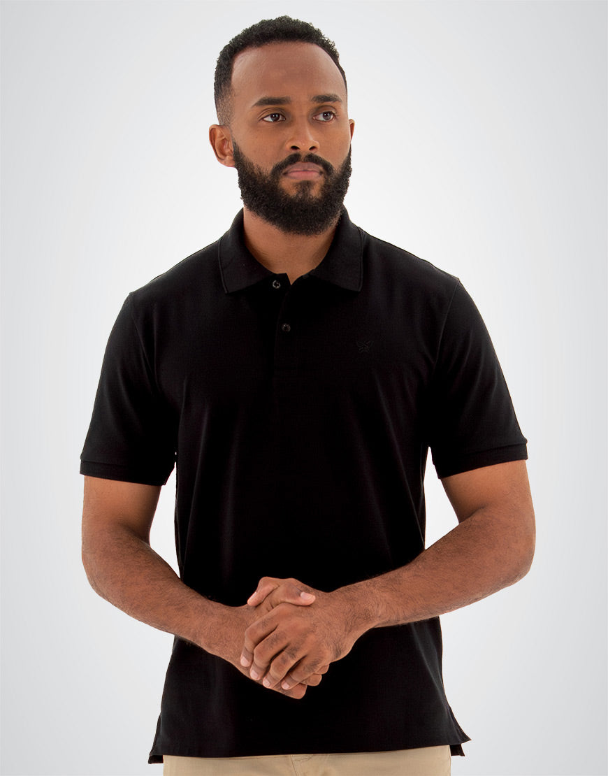POLO PIQUÉ MONARQUE COTON PIMA NOIR