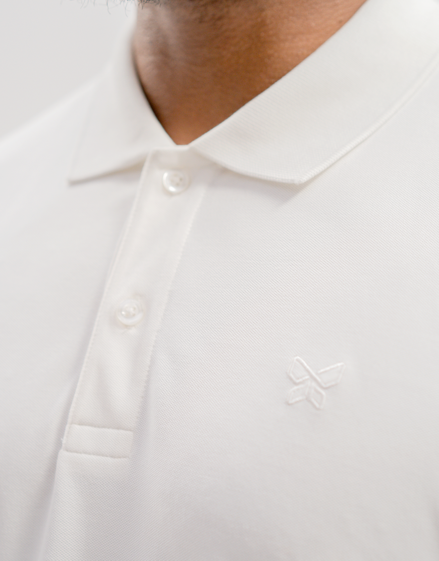 POLO PIQUÉ MONARQUE COTON PIMA Blanc