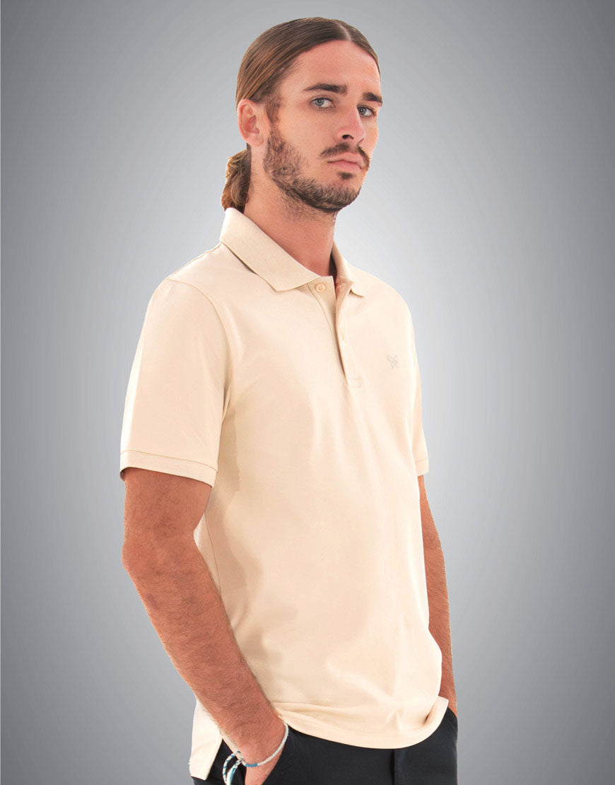 POLO PIQUÉ MONARQUE COTON PIMA ECRU