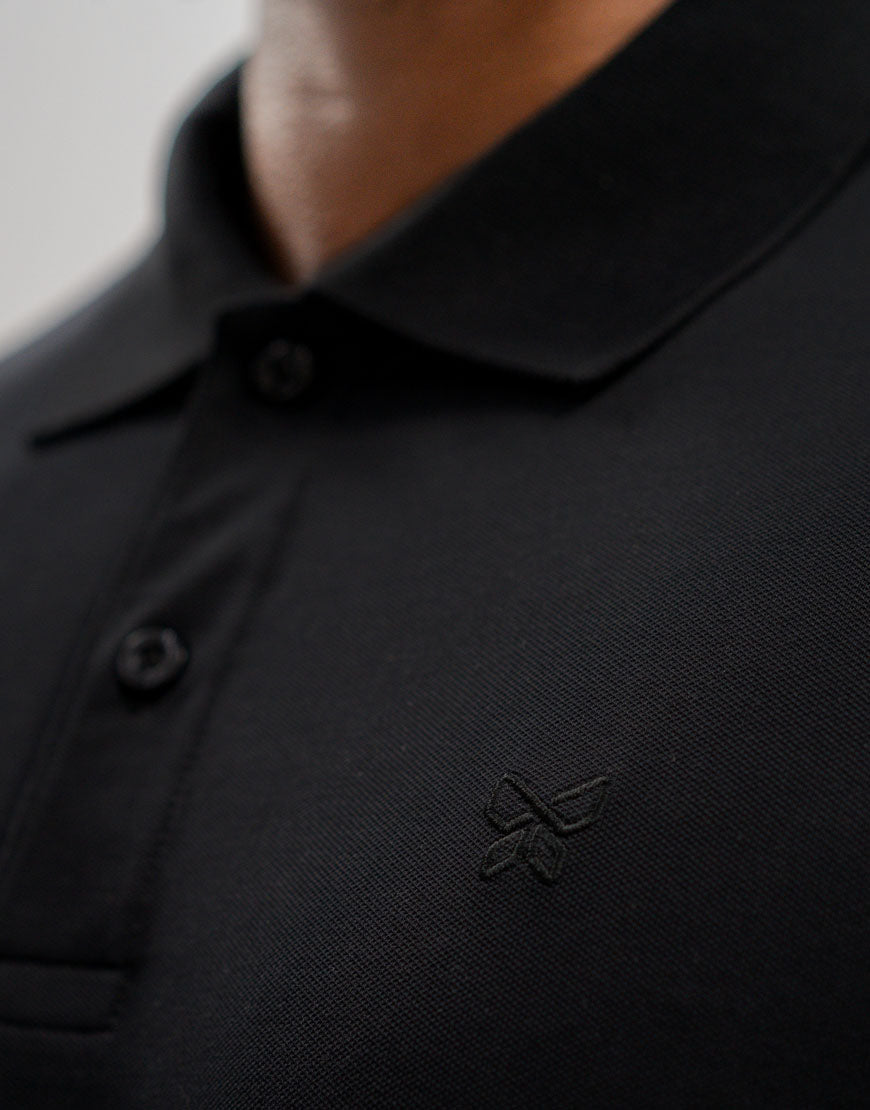 POLO PIQUÉ MONARQUE COTON PIMA NOIR