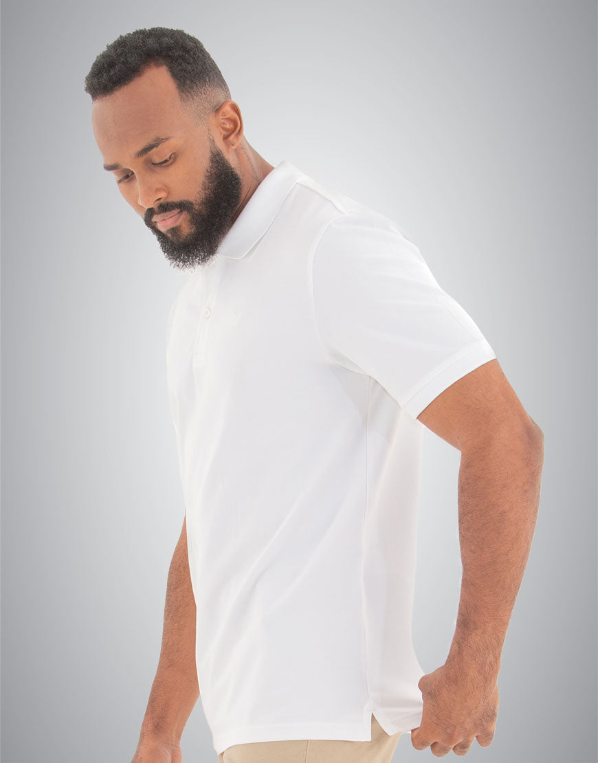POLO PIQUÉ MONARQUE COTON PIMA Blanc