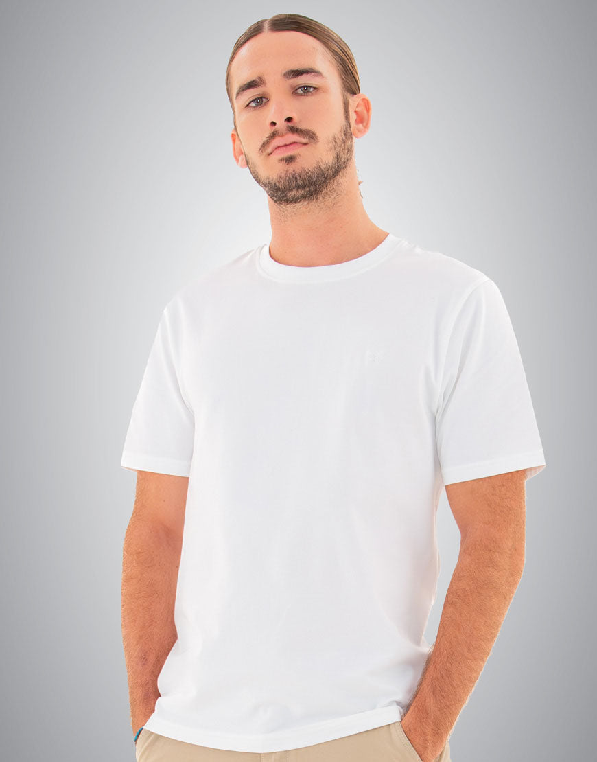 T-SHIRT 200 GRAMMES MONARQUE COTON PIMA BLANC