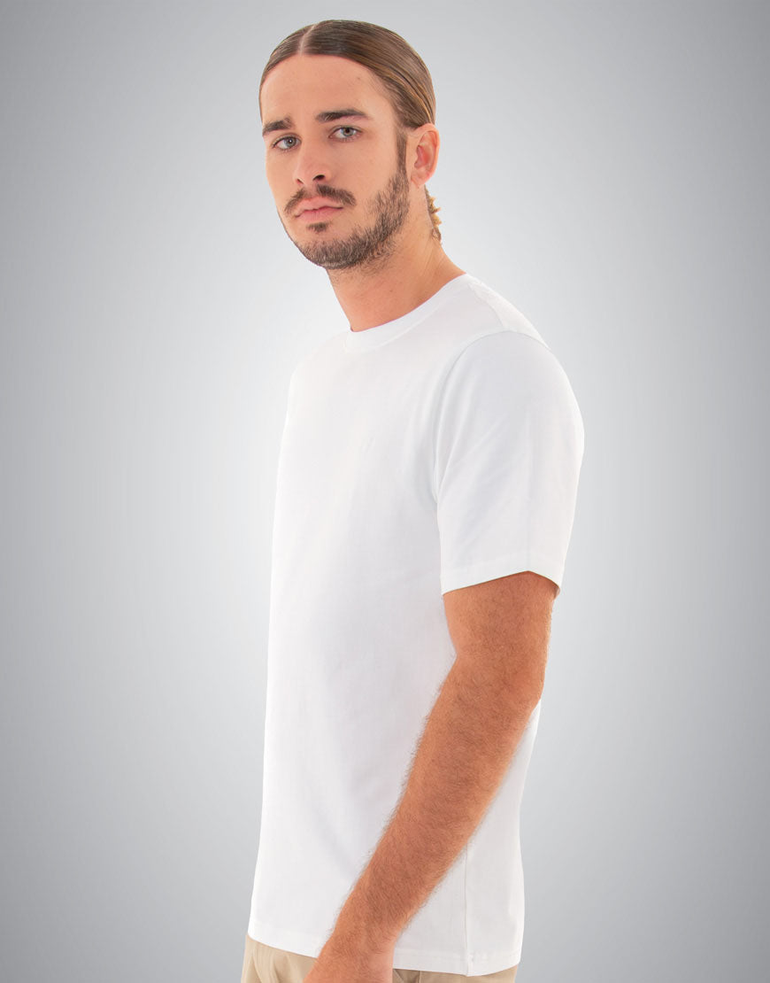 T-SHIRT 200 GRAMMES MONARQUE COTON PIMA BLANC