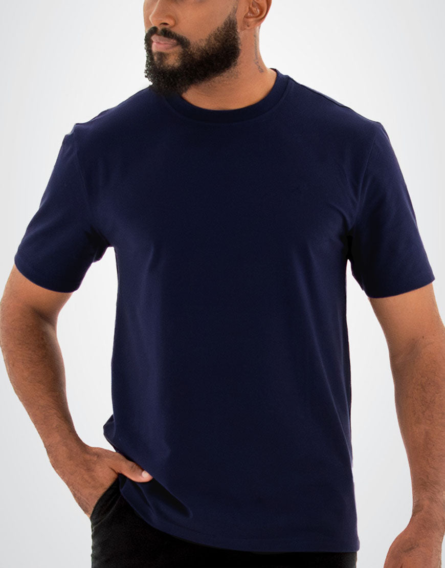 T-SHIRT 220 GRAMMES MONARQUE COTON PIMA BLEU MARINE