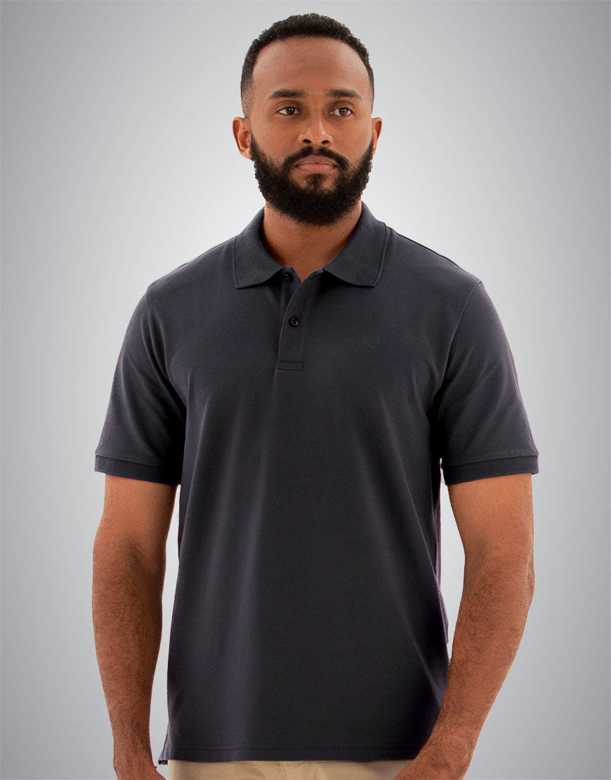 POLO PIQUÉ MONARQUE COTON PIMA GRIS ANTHRACITE