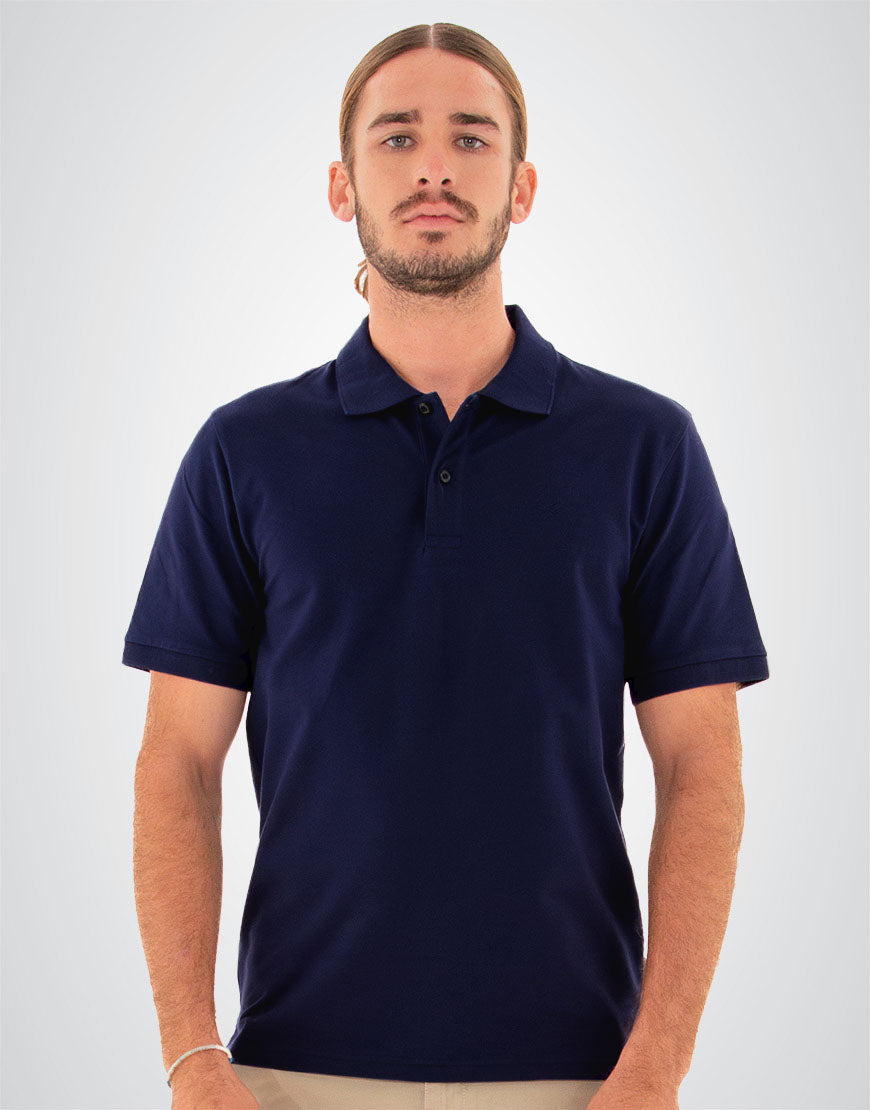 POLO PIQUÉ MONARQUE COTON PIMA BLEU MARINE