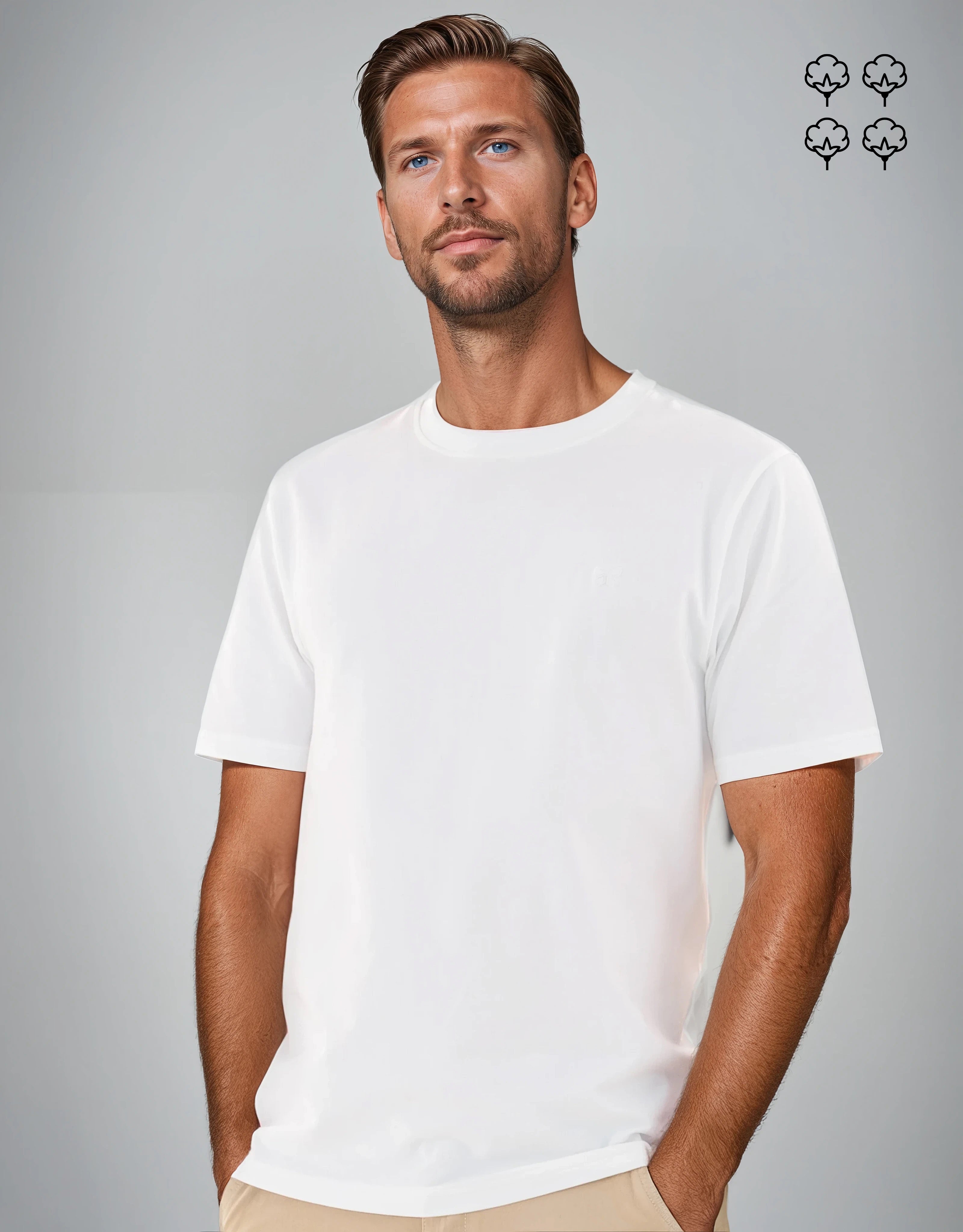 T-SHIRT 220 GRAMMES MONARQUE COTON PIMA BLANC