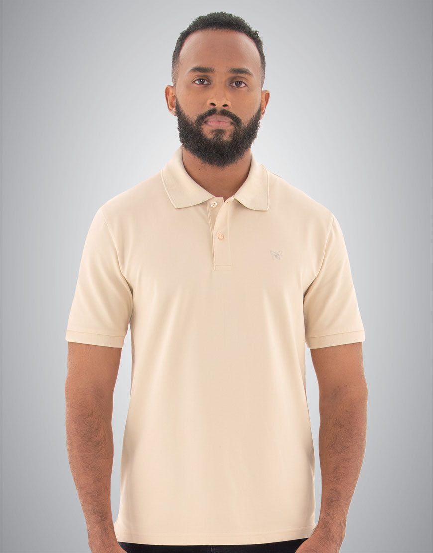 POLO PIQUÉ MONARQUE COTON PIMA ECRU