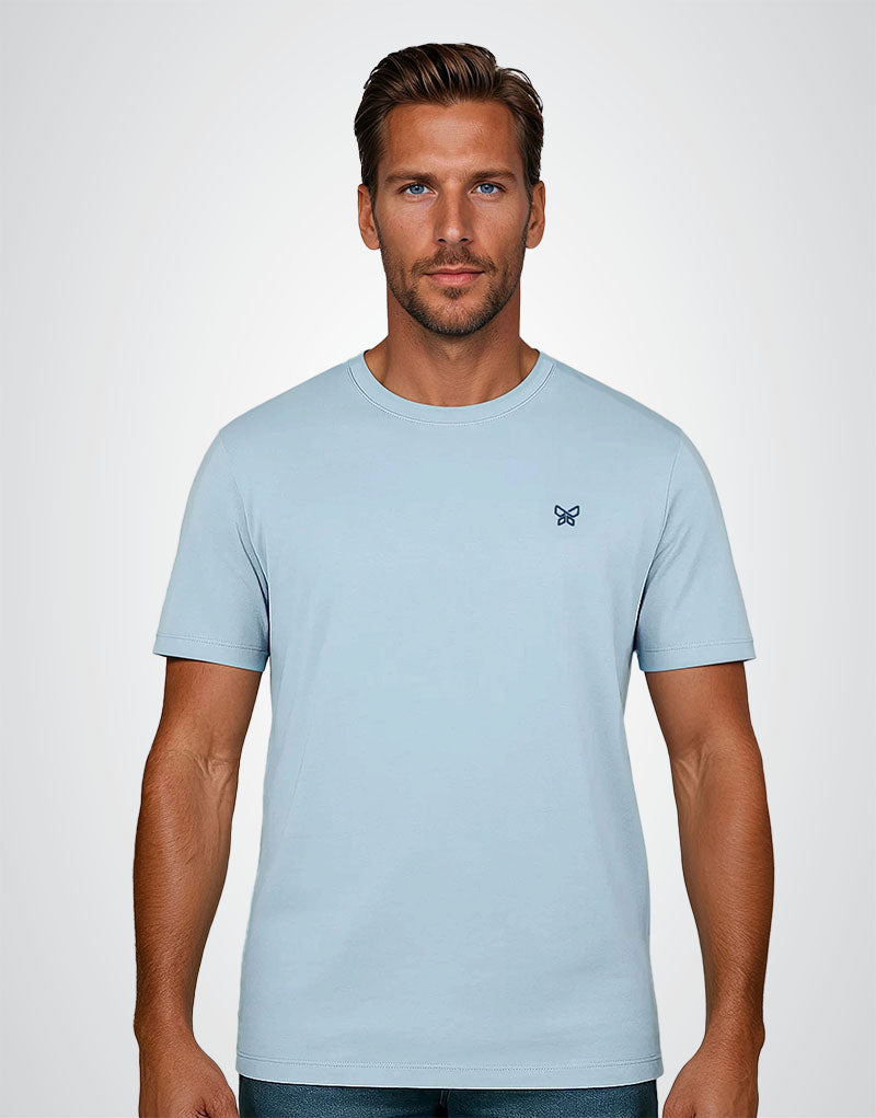 T-SHIRT MONARQUE 100% COTON - BLEU CIEL